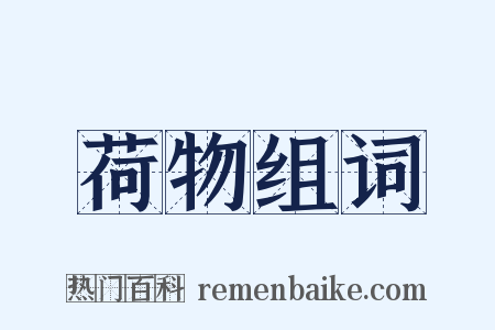 荷物组词是什么意思的图片